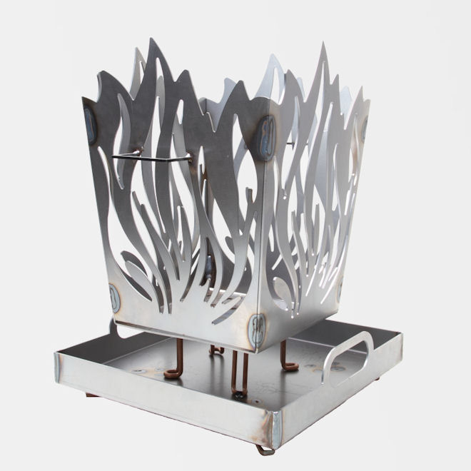 Feuerkorb „Flamme groß“ mit Aschewanne