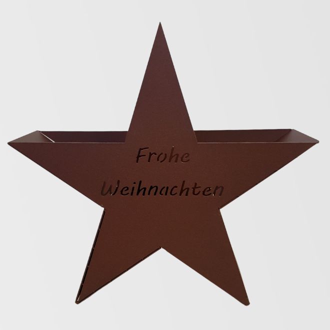 Pflanzstern groß in Farbe Rost