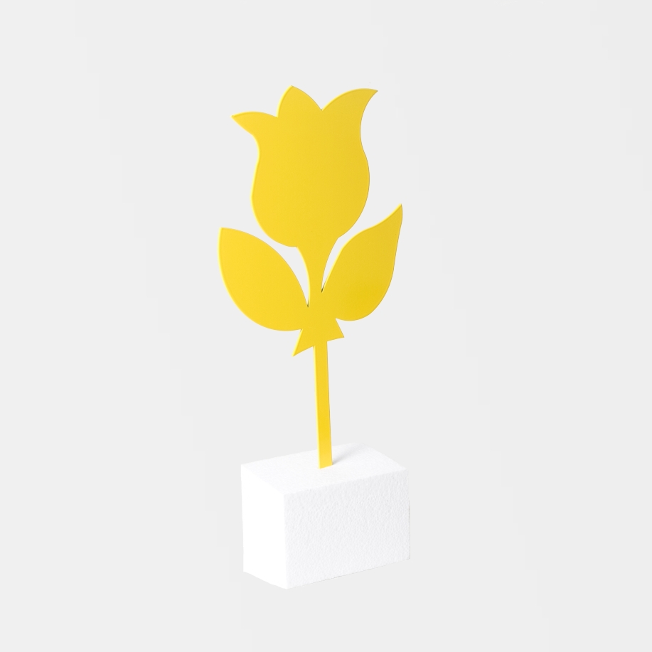 Gartenstecker Tulpe groß in gelb