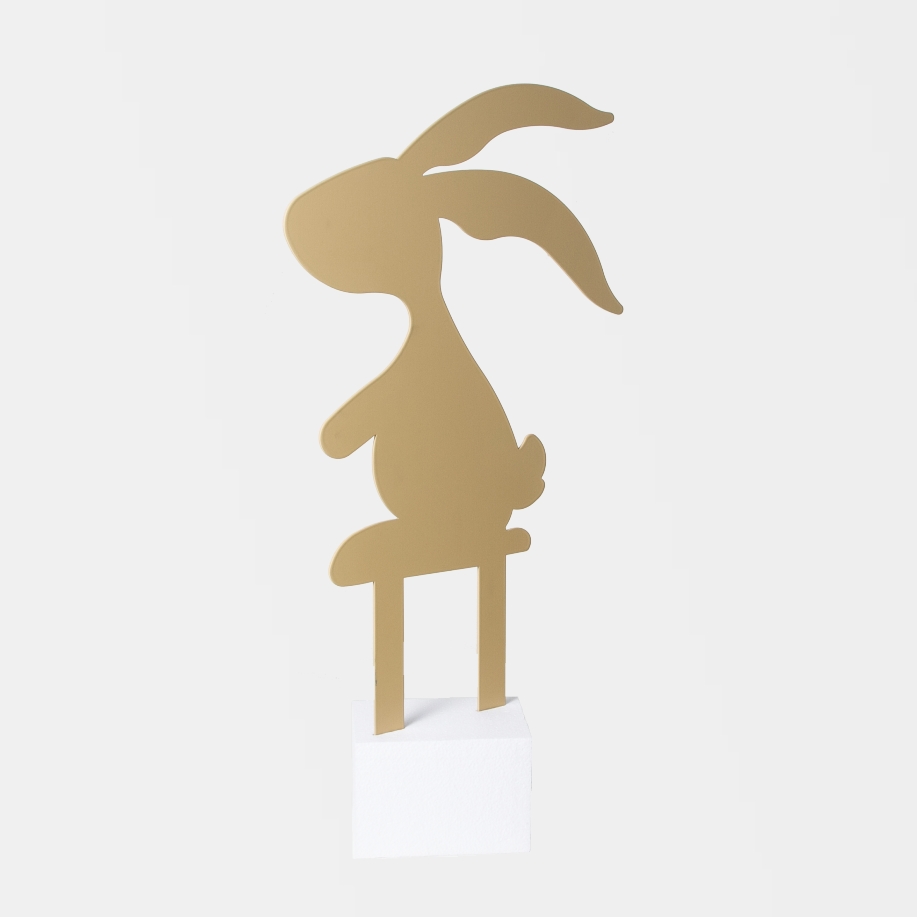 Gartenstecker Hase groß in beige