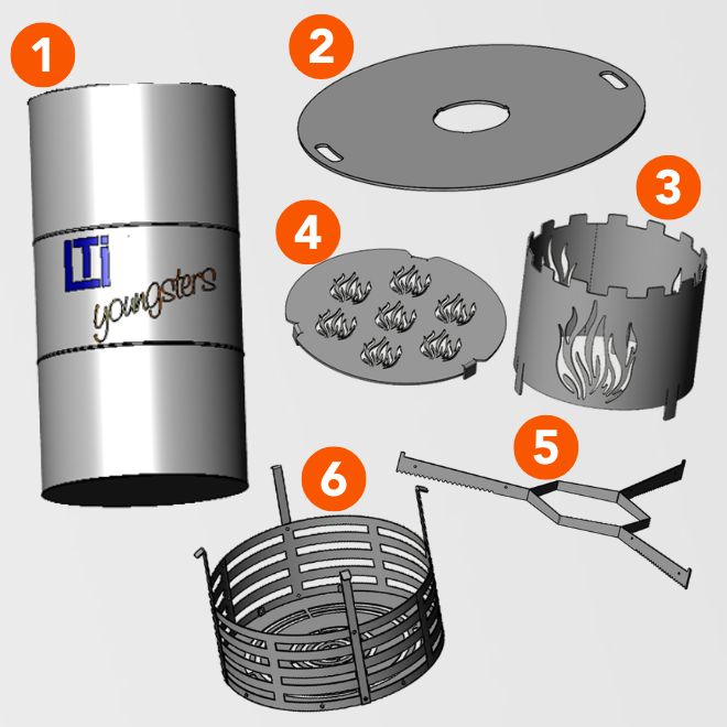 Feuertonne inkl. Grillplatte