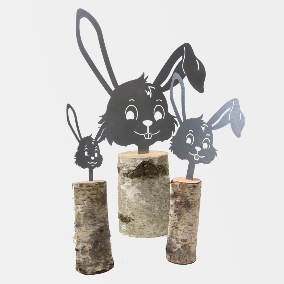 Hasenkopf klein in weiss