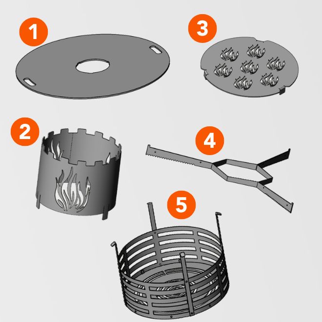Grillplatte für Feuertonnen