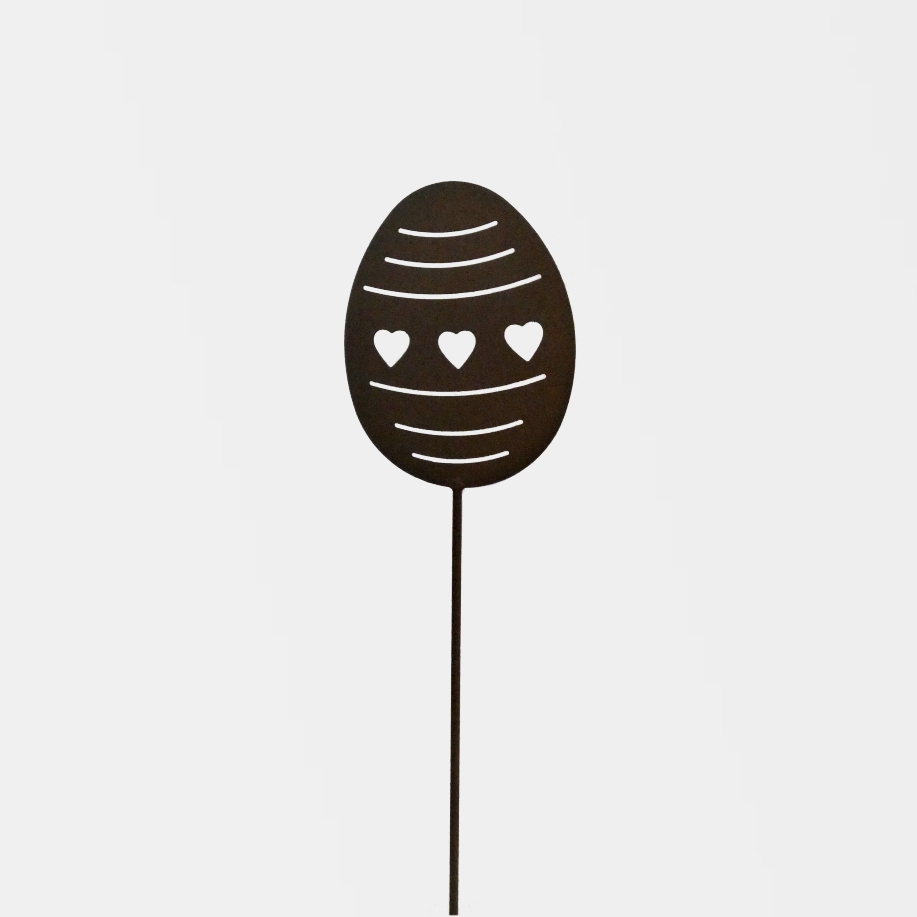 Gartenstecker in Eiform "Herzen"