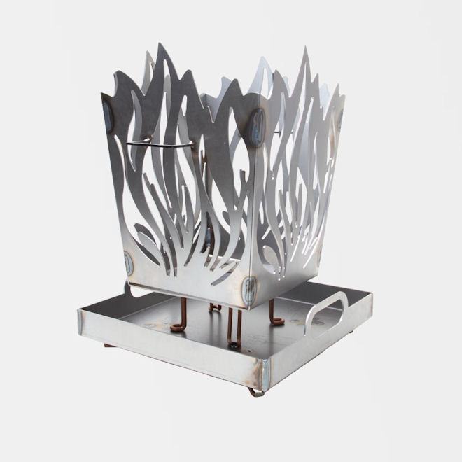 Feuerkorb „Flamme klein“ mit Aschewanne